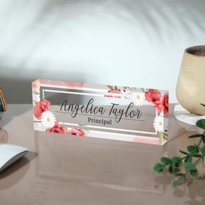 Gift for CEO Name Plate for Desk, Personalize Office Name Sing, Phd Graduation Gift, Gift New Office, Acrylic Nameplate Desk, Christmas Gift