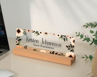 Placa de escritorio personalizada de acrílico, decoración de oficina personalizada, regalo para jefe o compañero de trabajo, regalo para un nuevo empleo
