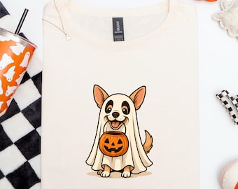 Ghost Chihuahua Halloween T-Shirt | Cute Chihuahua Trick or Treat Tee | Spooky Season Dog Lover Shirt