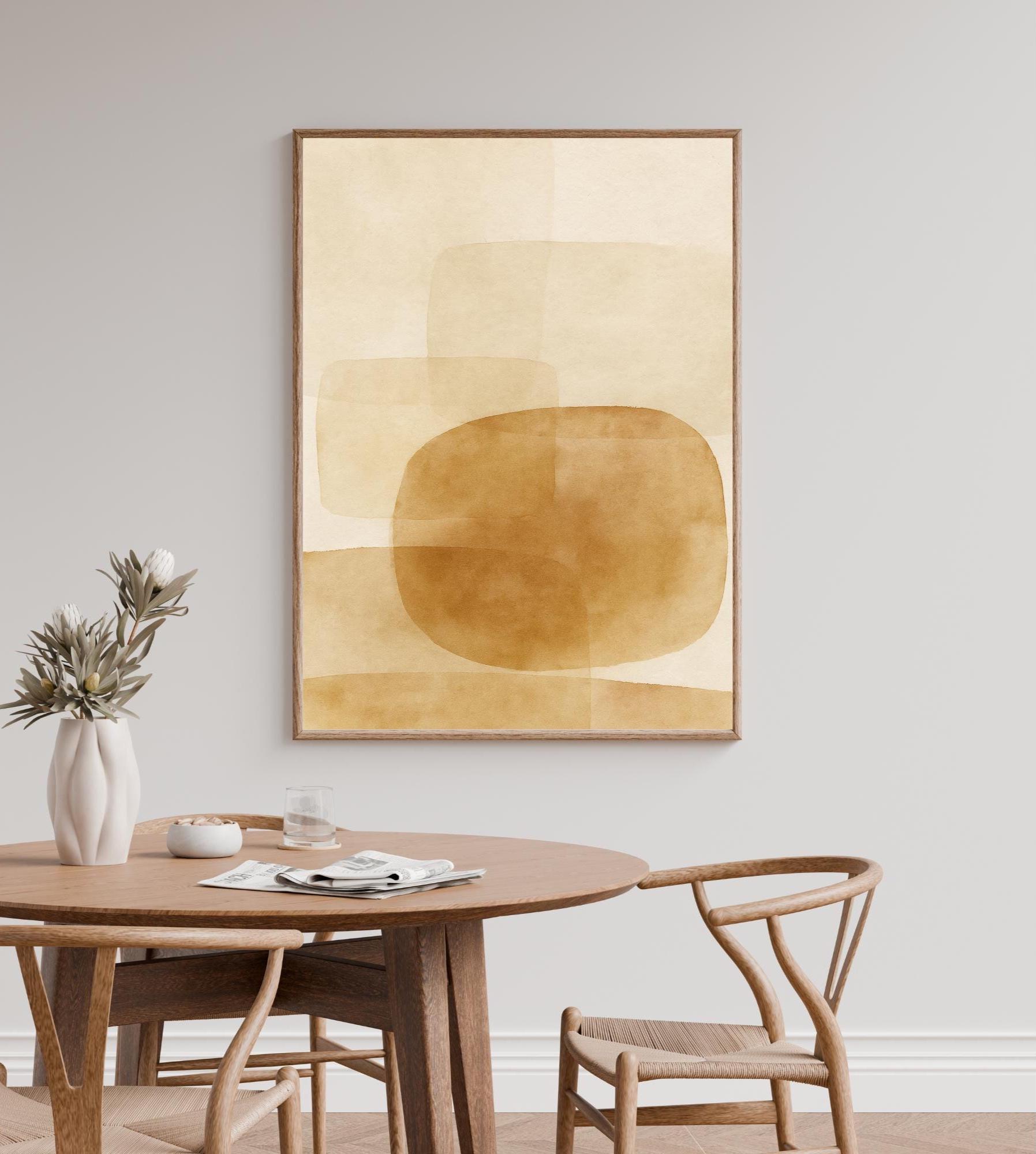 Wabi Sabi Abstract Wall Art Printable | Neutral Minimalist Art | Beige ...