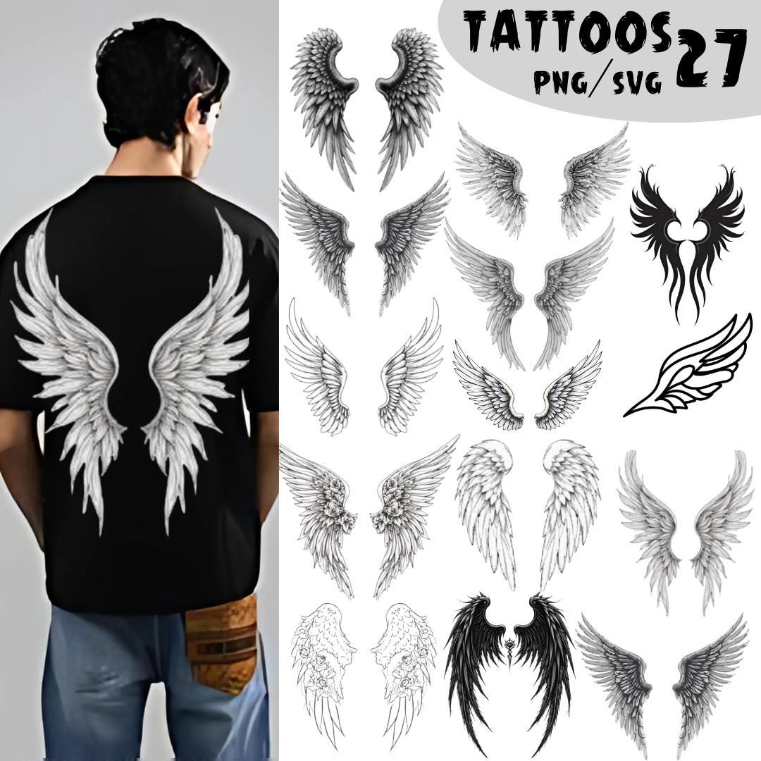 Angel tattoo image - Etsy 日本, image size:1080x1080