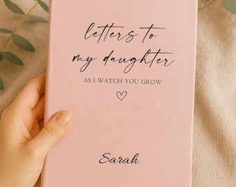 Letters to My Daughter Journal, Personalized Leather Memory Keepsake Book, Dear Daughter Journal, Custom Name Journal, Gift for Daughter