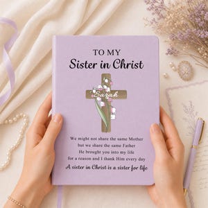 Flower Christian Gifts for Women,Bible Verse Journal,Religious Gifts, Sister in Christ,Birthday Gift,baptism gift adult, Best Friend Gift 9-Lilac