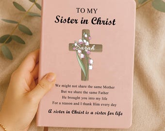 Flower Christian Gifts for Women,Bible Verse Journal,Religious Gifts for Sister in Christ,Best Friend Gift,Birthday Gift,Inspirational Gift
