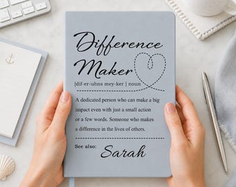 Diario personalizado de "Marcador de Diferencias", regalo personalizado de definición de "Marcador de Diferencias", regalo para compañeros de trabajo, regalo de agradecimiento para mentores, regalo para líderes