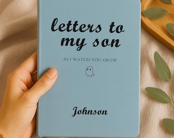 Letters to My Son Notebook, Personalized Dear Son Journal, Memory Keepsake Book, Custom Name Journal Gift, Baby Shower Gift, Gift for Son