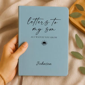 Letters to My Son Notebook, Personalized Dear Son Journal, Memory Keepsake Book, Custom Name Journal Gift, Baby Shower Gift, Gift for Son