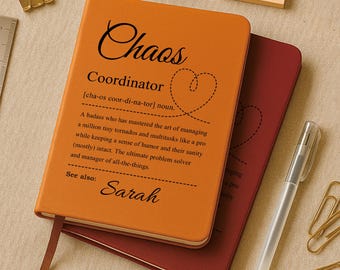 Gepersonaliseerde chaos coördinator dagboek, cadeau douanesecretaris, dagboek administratieve professionals, cadeau assistent waardering, cadeau collega