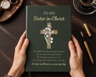 Regali cristiani con fiori per donne, diario con versetti biblici, regali religiosi, sorella in Cristo, regalo di compleanno, regalo di battesimo per adulti, regalo per la migliore amica