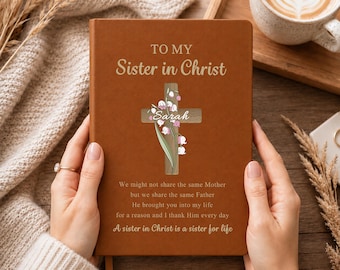 Flower Christian Gifts for Women,Bible Verse Journal,Religious Gifts, Sister in Christ,Birthday Gift,baptism gift adult, Best Friend Gift