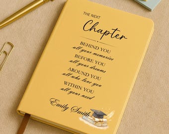 Next Chapter Book, Personalized New Beginnings Journal, New Adventures, New Job Gift, Retirement Notebook, New Career, Graduation Gift