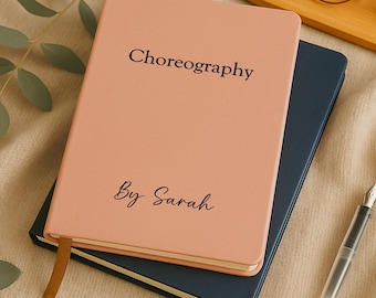 Journal de chorégraphie personnalisé, carnet de danse personnalisé, cadeau pour professeur de danse, cadeau de récital de concours de danse, cadeau de studio de danse en vrac