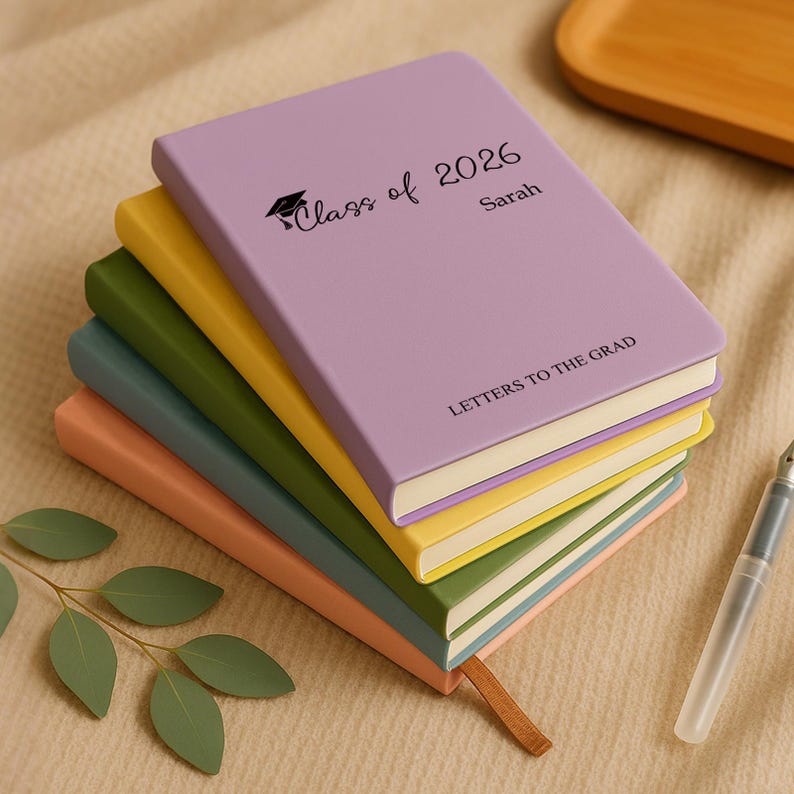 Note Book For Graduation Custom Graduation Party Guest Book, Class of 2026 Grad Advice Book ...