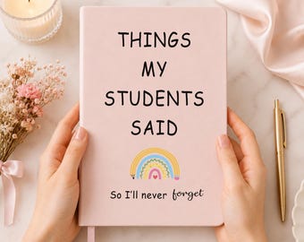Teacher Journal, Thank You Gift for Teacher, End of Year Teacher Appreciation, Keepsake Journal, Teacher Notebook, Memory Book, Teacher Gift