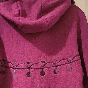 NEW Disney FROZEN Broadway Musical Anna Jacket Hoodie Fleece Fur Size L Purple image 8