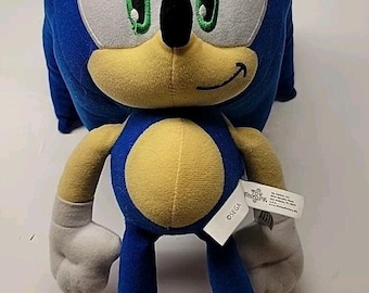 Rare Sonic the Hedgehog Plush Stuffed Animal 12&quot; Authentic SEGA Toy Factory
