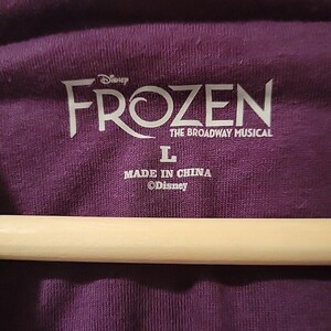 NEW Disney FROZEN Broadway Musical Anna Jacket Hoodie Fleece Fur Size L Purple image 5