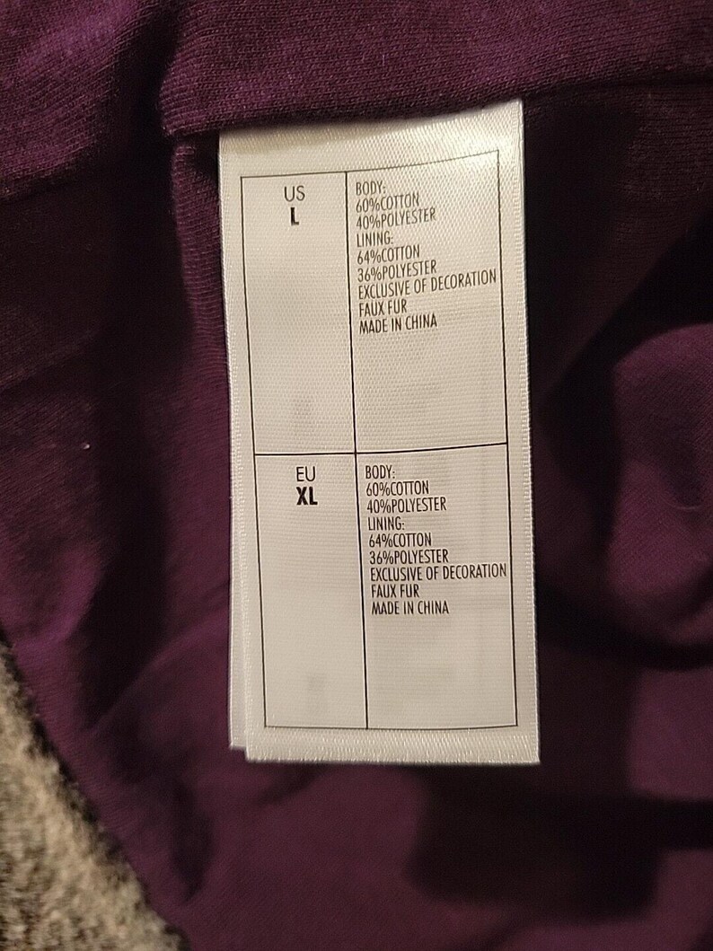 NEW Disney FROZEN Broadway Musical Anna Jacket Hoodie Fleece Fur Size L Purple image 10