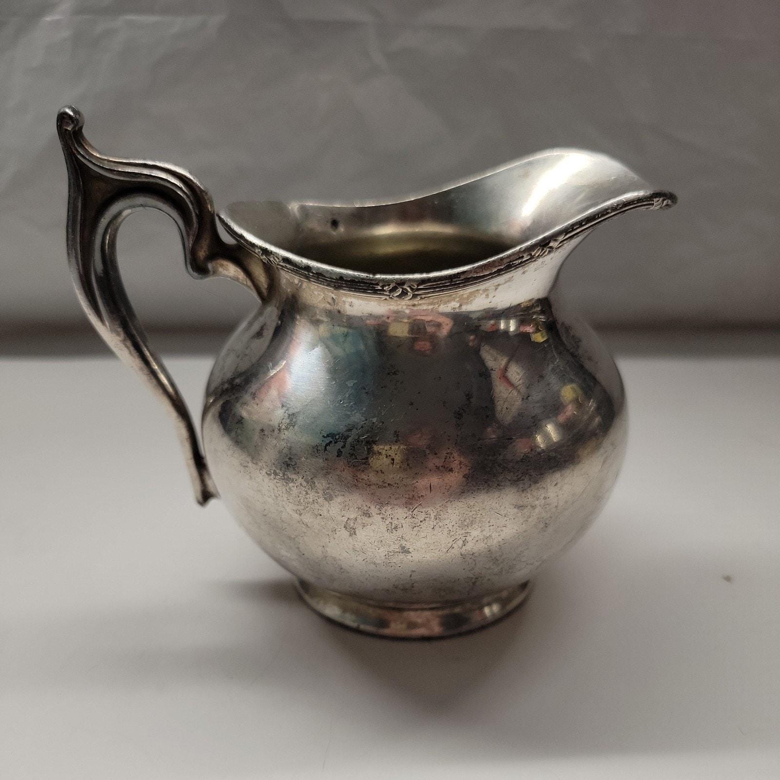 毛*様 USA製Reed & Bartonヴィンテージスターリングシルバー銀細工 Vintage Reed & Barton Silver EPNS Soldered Creamer 4