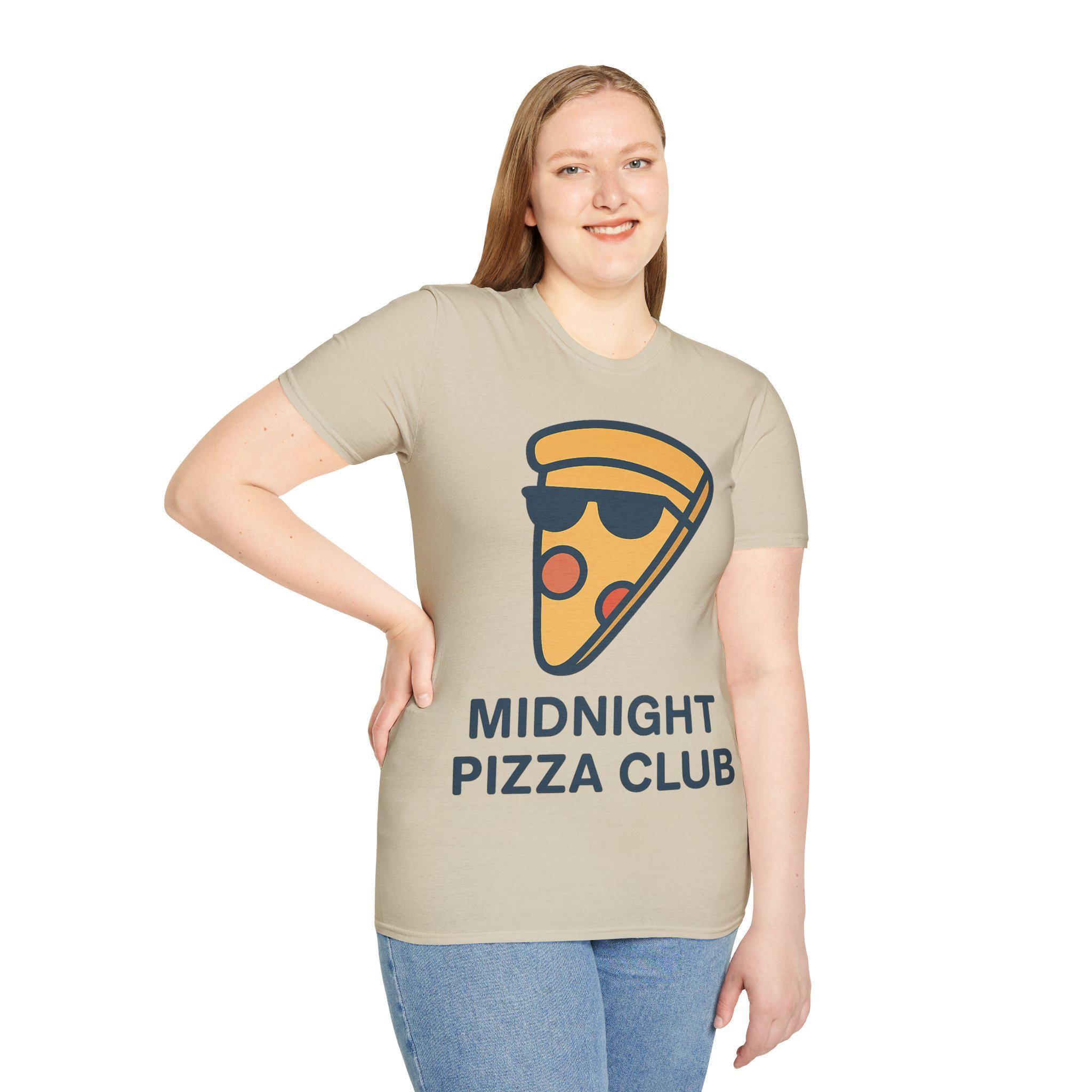 Midnight Pizza Club T-shirt | Fun Unisex Tee, Perfect for Pizza 