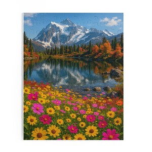 Colorful Nature Puzzle - 120, 252, 500-Piece, Scenic Landscape Jigsaw, Flower & Mountain Art, Fun Family Activity, Gifts for Nature [...]