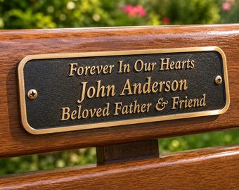 Personalised Bench Plaque, Remembrance Stone Tribute Sign