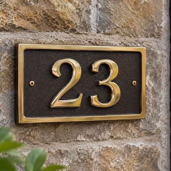 Personalised House Number Plaque, Custom Outdoor Address Sign