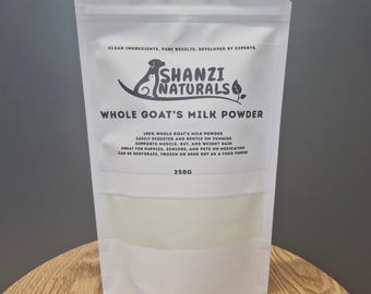 Shanzi Naturals – Leche de cabra entera en polvo para perros y gatos