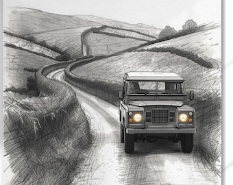 ランドローバー ディフェンダー 90 ポスター 象徴的なヴィンテージ 4x4