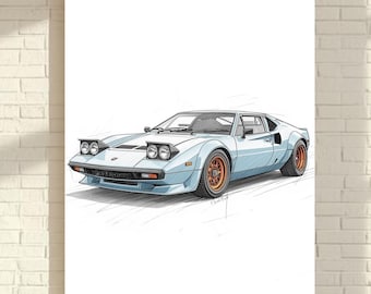 De Tomaso Pantera GTS Garage Banner 2ft X 4ft - Etsy