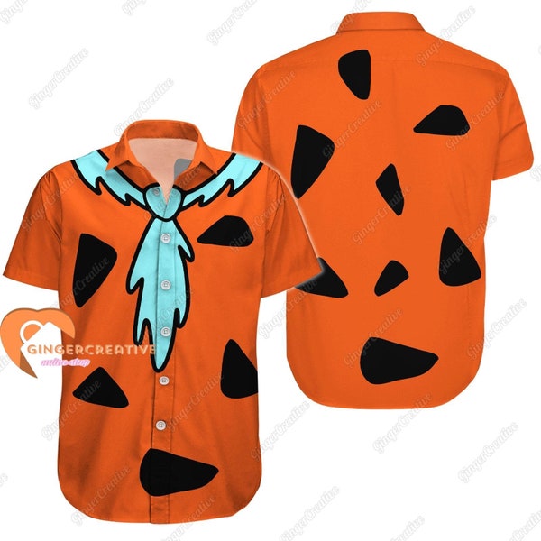 Fred Flintstone Hemd, Fred Flintstone Knopfhemd, Flintstone Hemd, Fred Flintstone Geschenk, Flintstone Knopfhemd, Knopfhemd Männer