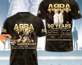 ABBA Shirt, ABBA Hoodie, ABBA 50th Anniversary 1974 2024 Shirt, Abba Thank You For The Memories Hoodie, Pop Music Shirt, Mother Gift