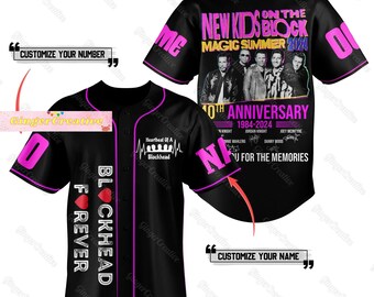 New Kids On The Block Baseball Jersey, New Kids On The Block Shirt, New Kids On The Block Jersey, Custom Baseball Jersey, NKOTB Jersey