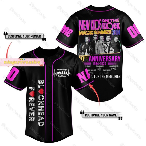 New Kids On The Block Baseball Jersey, New Kids On The Block Shirt, New Kids On The Block Jersey, Custom Baseball Jersey, NKOTB Jersey