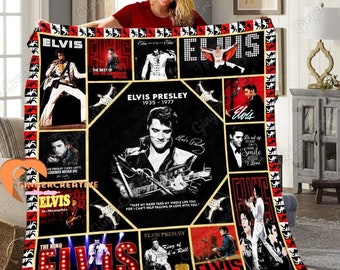 Elvis Presley Blanket, King Of Rock And Roll Blanket, Elvis Presley Gift, Elvis Presley Travel Blanket, Warm Blanket, Gift For Fans