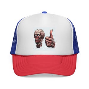 Stylish Trucker Cap with Unique Skeleton Design, Trendy Hat for Outdoor Events, Gift for Skull Lovers, Casual Wear, Statement accessory