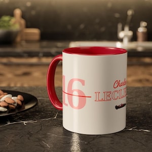 Charles Leclerc Mug, Ferrari F1 Racing Gift, Formula 1 Coffee Cup, Lewis Hamilton, Motorsport, Cars