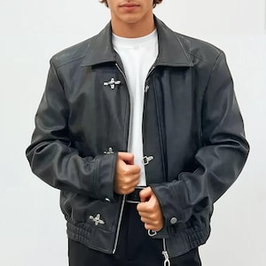 ジャケット・アウター leather hoodie jacket fireman HOODED FIREMAN CLASP JACKET - Black | ZARA United States