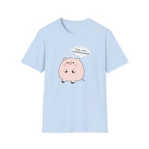 Cute Pig Graphic Tee, Unisex Softstyle T-Shirt, Funny Animal Shirt, Gift for Animal Lovers, Casual Wear, Birthday Gift
