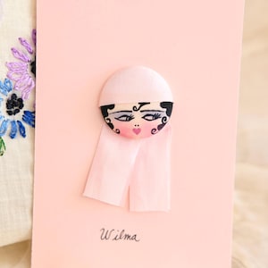 Handmade Silk Flapper Button "Wilma"
