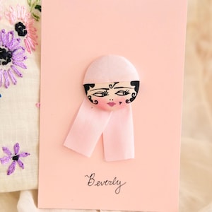 Handmade Silk Flapper Button "Beverly"