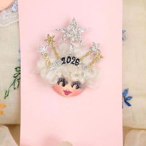 Handmade New Year's Silk Flapper Button Reproduction