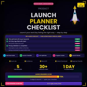 Etsy Product Launch Planner — Seller Launch Checklist