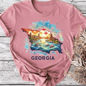 Georgia Unisex T-shirt, Georgia Souvenir, Georgia Family Trip Tee, Georgia Trip Gift, Country Shirt, Georgia Map Crewneck, Georgia Lover Tee