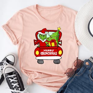 Merry Christmas T-shirt, Santa Grinch Tee, Grinch Christmas Shirt, Funny Christmas Crewneck, Grinchmas T-Shirt, Family Christmas Tee