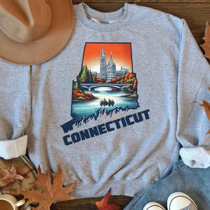 Connecticut T-shirt, Connecticut State Sweatshirt, Connecticut Souvenir, Connecticut Family Trip, Connecticut Trip Gift, State Hoodie