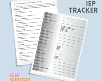 IEP Violation Tracker Printable PDF | Special Education Parent Log | IEP Compliance & Documentation Form | School Communication Log