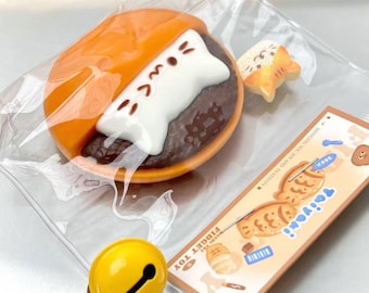 かわいいベーカリーのスクイーズおもちゃ - 猫パン、クロワッサン