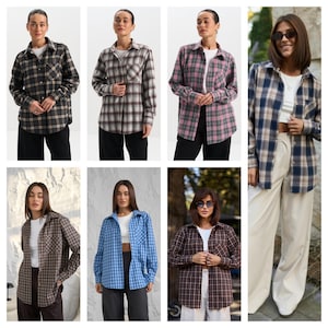 👗Get Cozy and Stylish with Our Plaid Flannel Shirt! 👗

✨Fabric - Flannel fabric, dense structure
80% Cotton, 20% Polyester
Hygroscopic, hypoallergenic and antistatic fabric. High-quality buttons

📏Sizes: S-M, L-XL (please refer to the last photo for detailed measurements)
