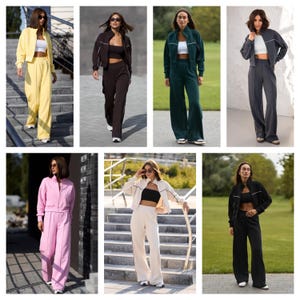 💫Effortless Style with Our Women's Two-Piece Set of Hoodie and Palazzo! 💫

✨Fabric - Peyne (3-thread loop)
90% Сotton, 10% polyester

Set includes: Hoodie and Palazzo pants

Step into the ultimate comfort and style with this versatile women's tracksuit. This isn't just a basic loungewear; it's a chic streetwear women set that's perfect for both relaxed days and running errands. This beautiful two-piece women set doubles as a cozy outfit and a fashionable statement piece.